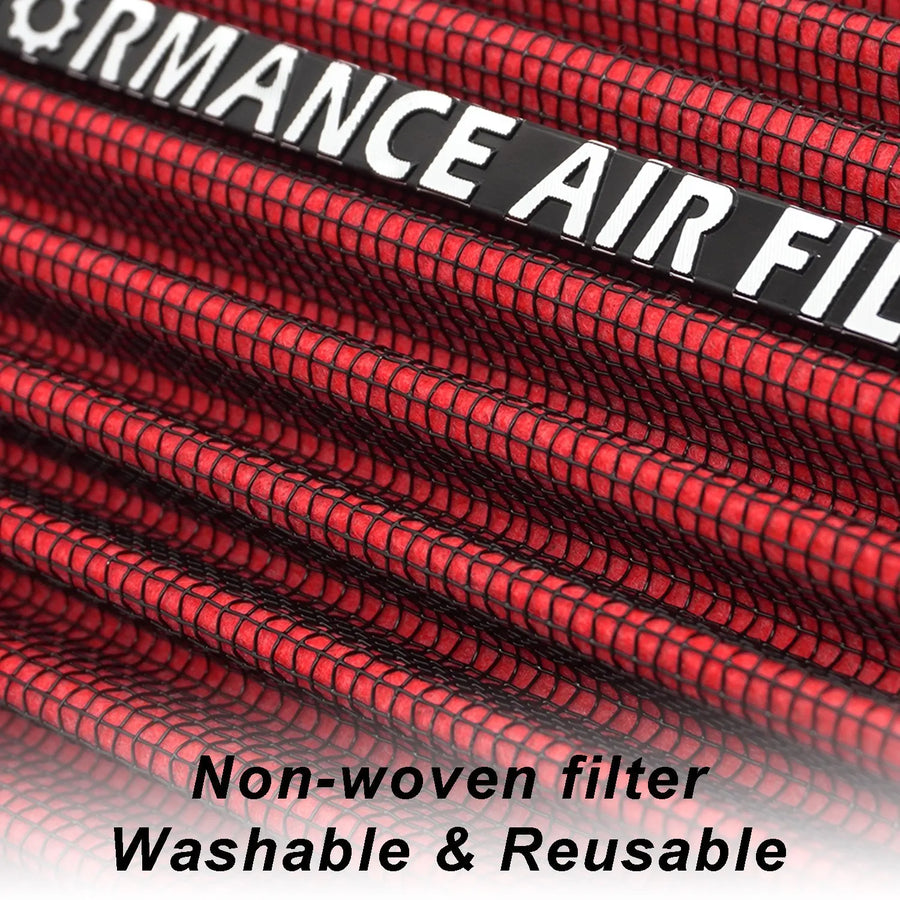 Universal High-Flow Cone Air Filter Kit, 3/3.5/4-Inch