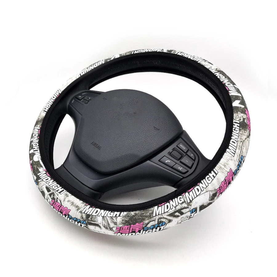 Hokkaido Wave and Sakura 38 cm Steering Wheel Cover