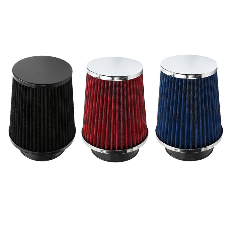 Intake Air Filter Set for 76MM 3Inch Car Air Filter Sport Power Mesh Cone High Flow Car Cold Air Intake Filter Induction Kit Air Cleaner