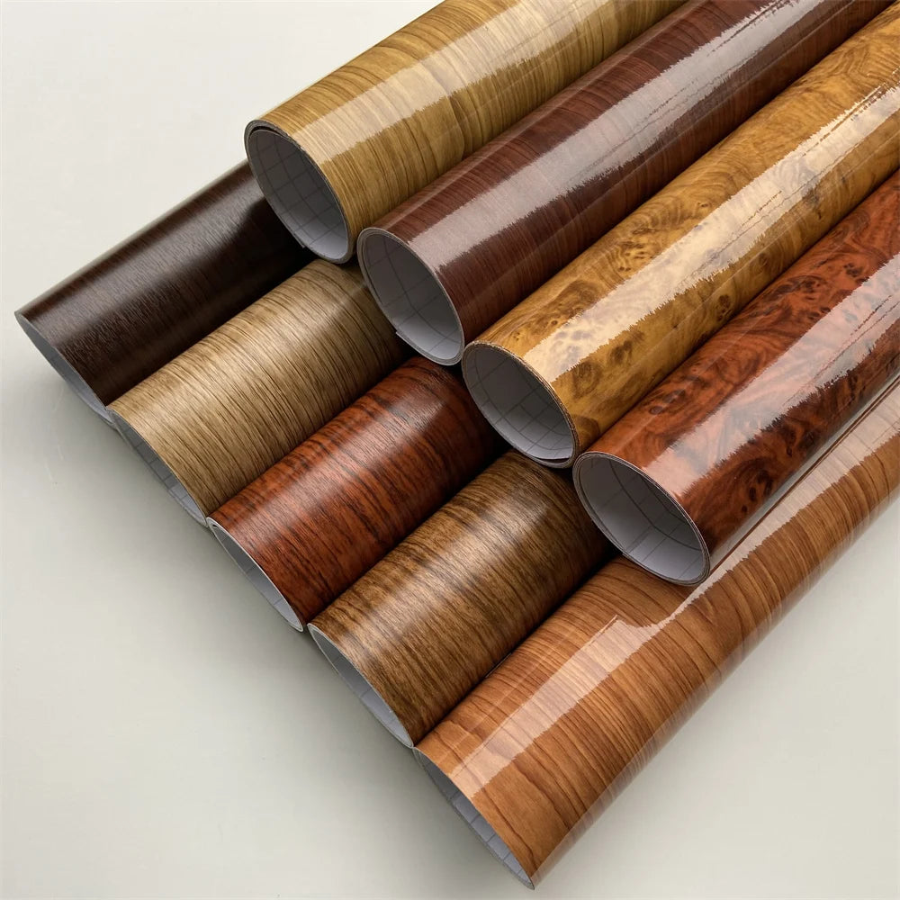 Self-Adhesive Wood-Grain Vinyl Wrap Film