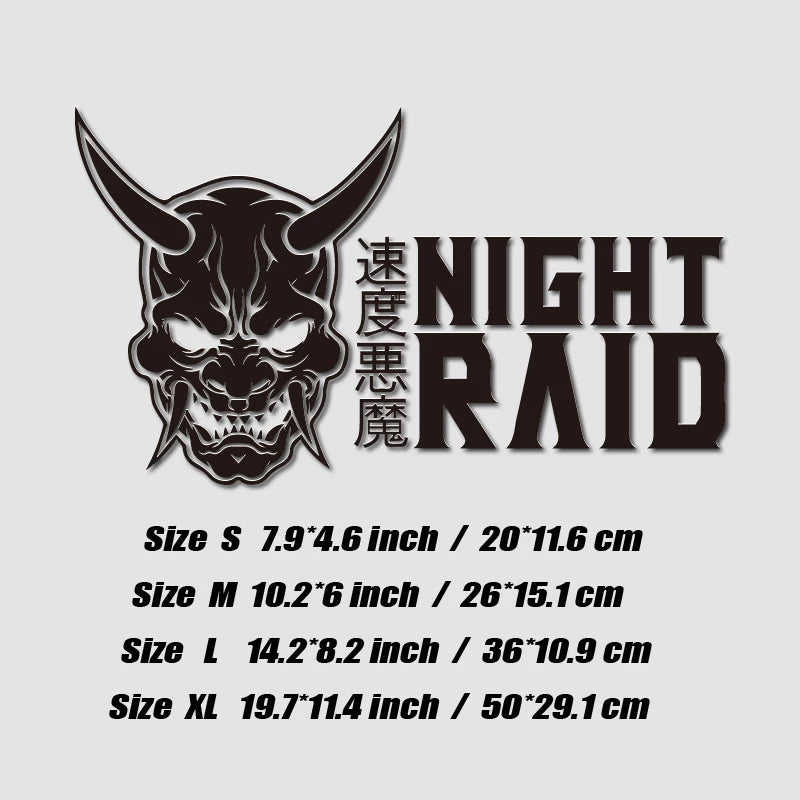 JDM Night Raid Waterproof Vinyl Decal