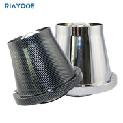 Universal 3-Inch 76mm Carbon-Fiber Cone Air Filter with Clamp
