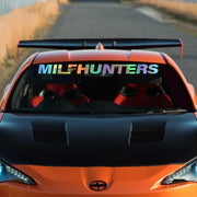 “MILF Hunters” Windshield Vinyl Decal – 100 × 9 cm