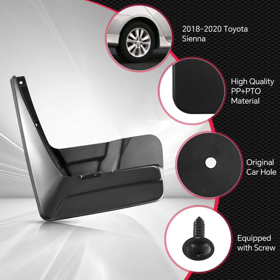 Mud Flap & Splash Guard Set for 2018–2020 Toyota Sienna