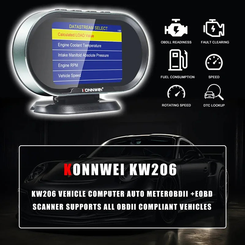 KONNWEI KW206 OBD-II On-Board Computer and Diagnostic Display
