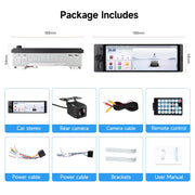 6.28-Inch 1-DIN Wireless CarPlay and Android Auto Car Stereo