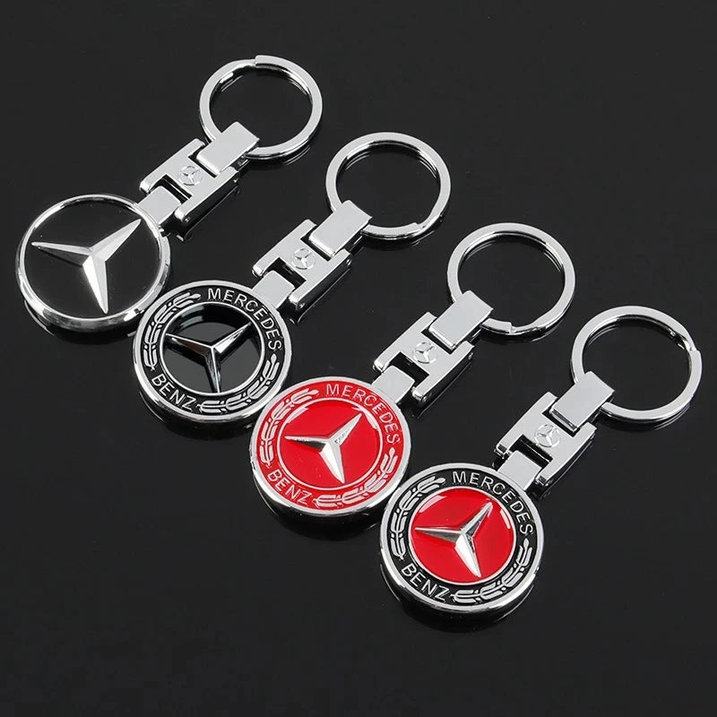 Metal Automotive Logo Keychain for Mercedes-Benz – Multiple Designs