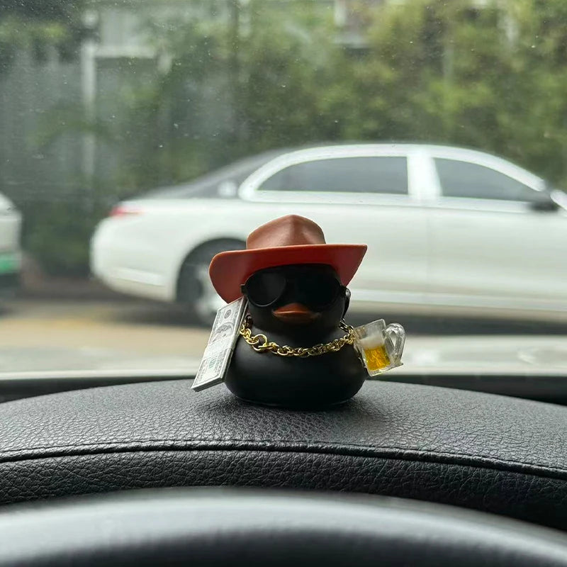 Graduation Rubber Duck Dashboard Ornament with Hat and Sunglasses