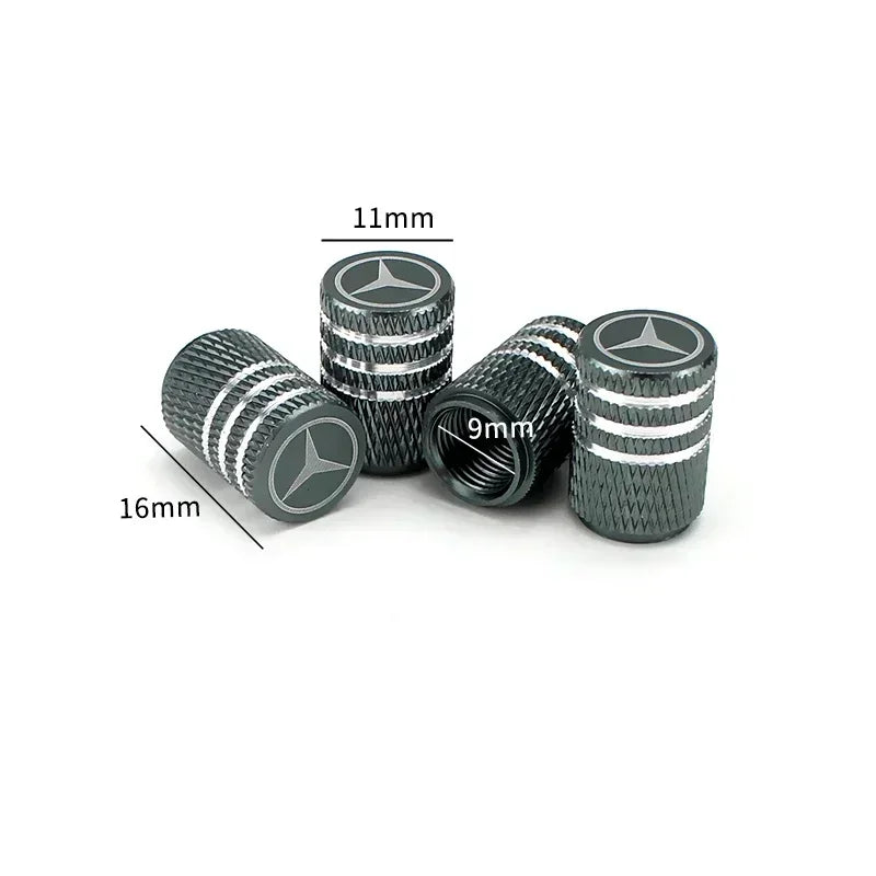Mercedes-Benz/AMG-Style Aluminum Tire Valve Caps