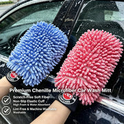 Chenille Microfiber Car Wash Mitts - 2-Pack, 29 x 19 cm