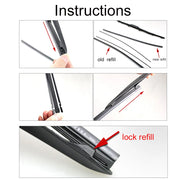 Universal Cut-to-Fit Windshield Wiper Blade Refill Set
