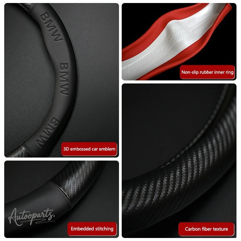 Carbon-Fiber-Style Steering Wheel Cover – Select Mercedes-Benz Models
