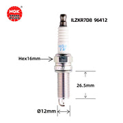 Ngk Iridium Spark Plug ILZKR7D8 96412 ILZKR7D8-96412