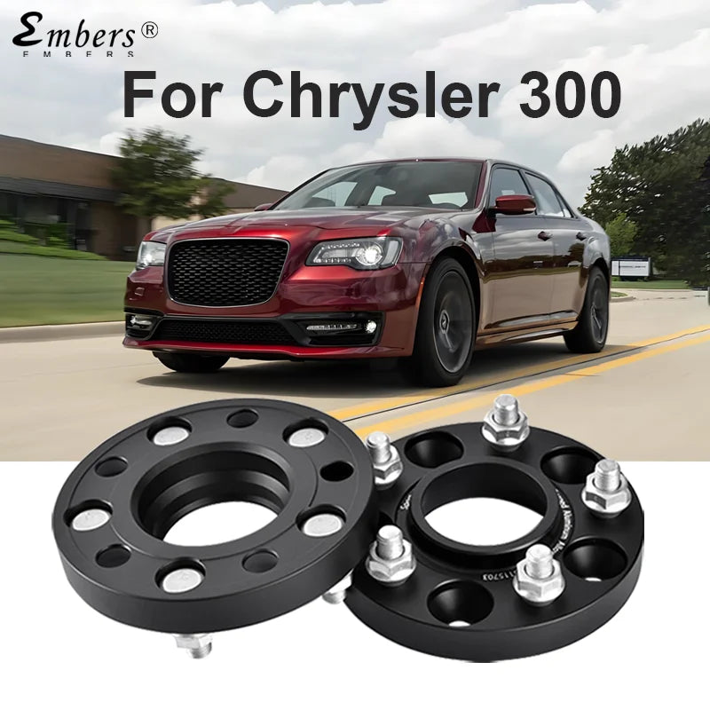 M14X1.5 Wheel Spacers for Chrysler 300 PCD 5X115 CB 71.6 Black Forged