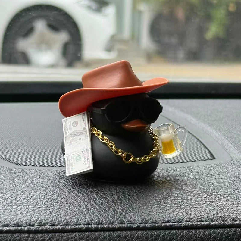 Graduation Rubber Duck Dashboard Ornament with Hat and Sunglasses