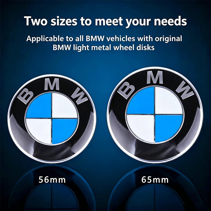 4-Piece 56mm 68mm Floating Wheel Center Caps for BMW E36 E46 E90 E39 E60 F10 F30 X3 X5 X6 G20 G30 M3