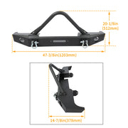 Front Stinger Bumper with Lights and Winch Plate for Jeep Cherokee XJ 1984-2001