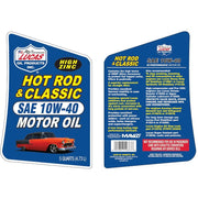 Lucas Oil Hot Rod & Classic Car 10W-40 Motor Oil, 5 Quart