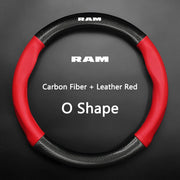 Breathable Nappa Leather Anti-Slip Steering Wheel Cover for Dodge Challenger, Charger, Dart & Ram 1500