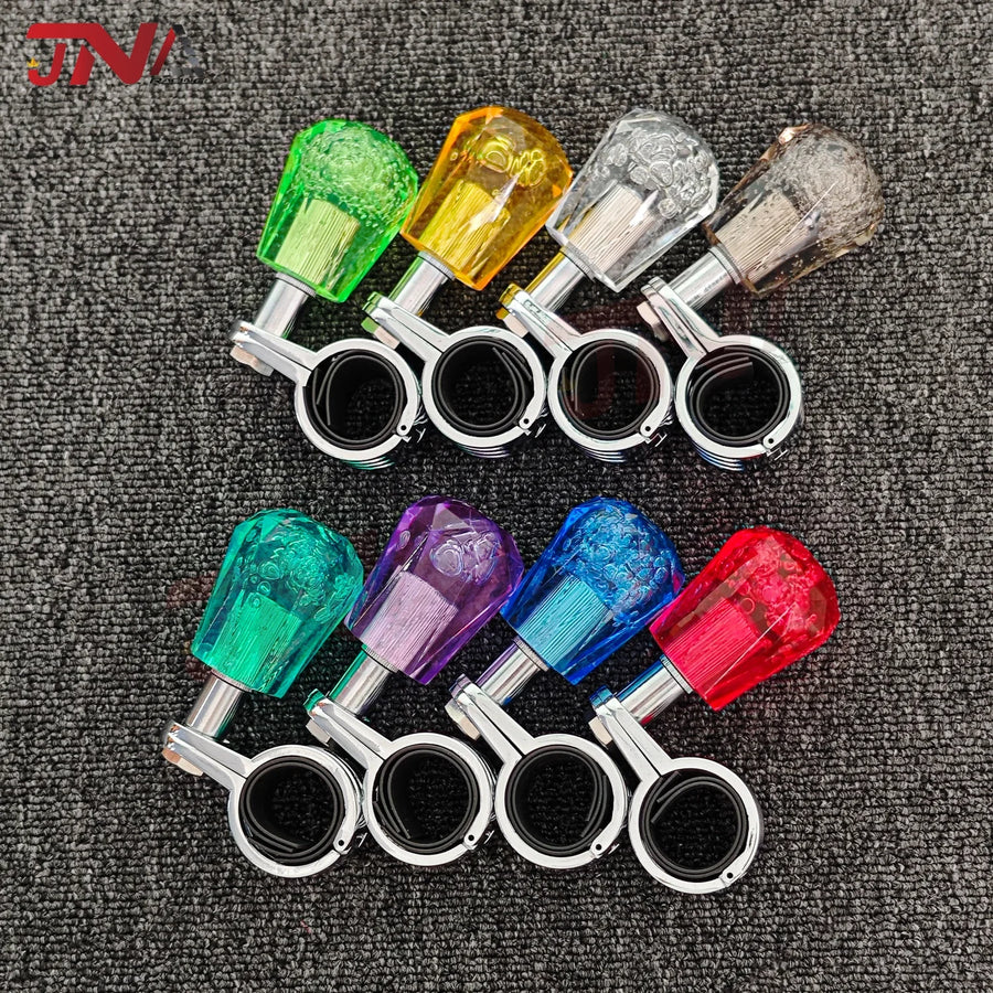 JDM Steering Wheel Acrylic Bubble Handle Aid Booster Ball Power Assist Spinner Knob for Car/Truck