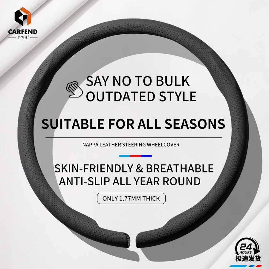 Universal Nappa Leather Car Steering Wheel Cover