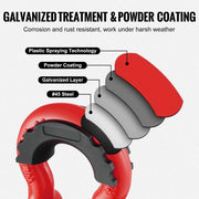 2-Piece 3/4 in Recovery D-Ring Shackle Set – 9,500 lb WLL