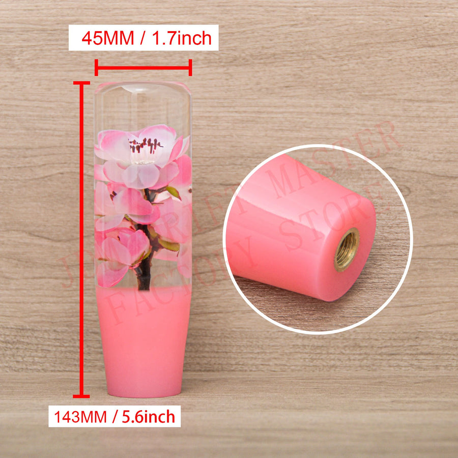 Universal 15cm Acrylic Flower Manual Gear Shift Knob