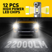 AUXITO LED Headlight Bulb Kit – 120W, 6500K, 2-Pack