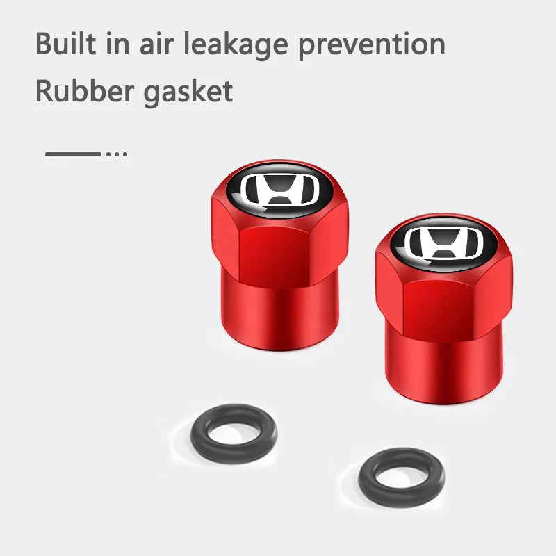 Honda-Style Tire Valve Cap Set – 4-Piece Color Options