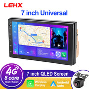 7-Inch 2-DIN Android 15 QLED Car Stereo with Wireless CarPlay and Android Auto