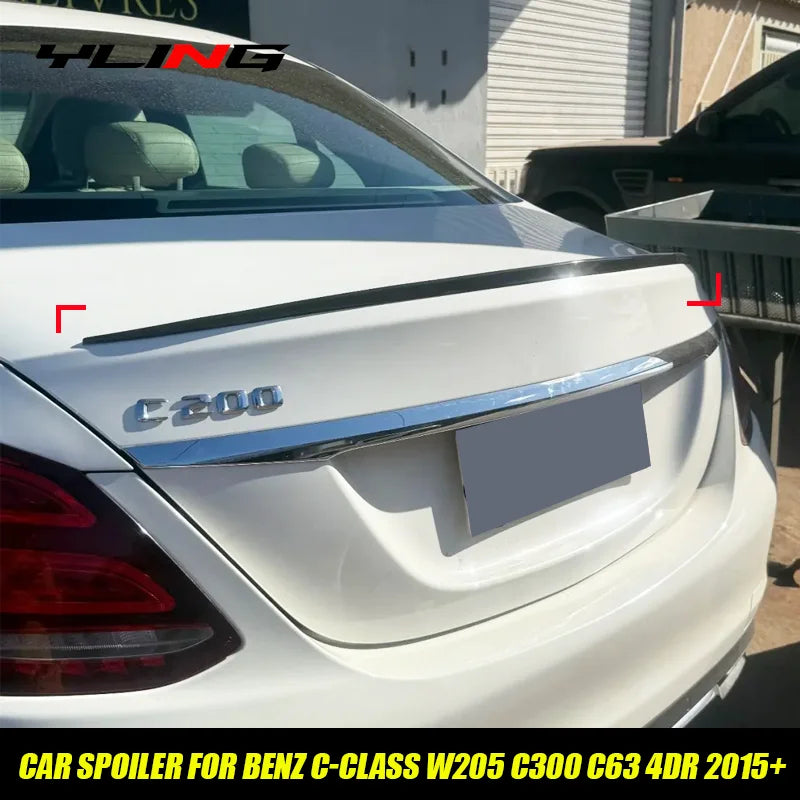 Gloss Black Trunk Spoiler for 2015+ Mercedes-Benz C-Class