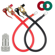 10/12 AWG Battery Inverter Cable Kit with Terminal Connector and Post Cleaner