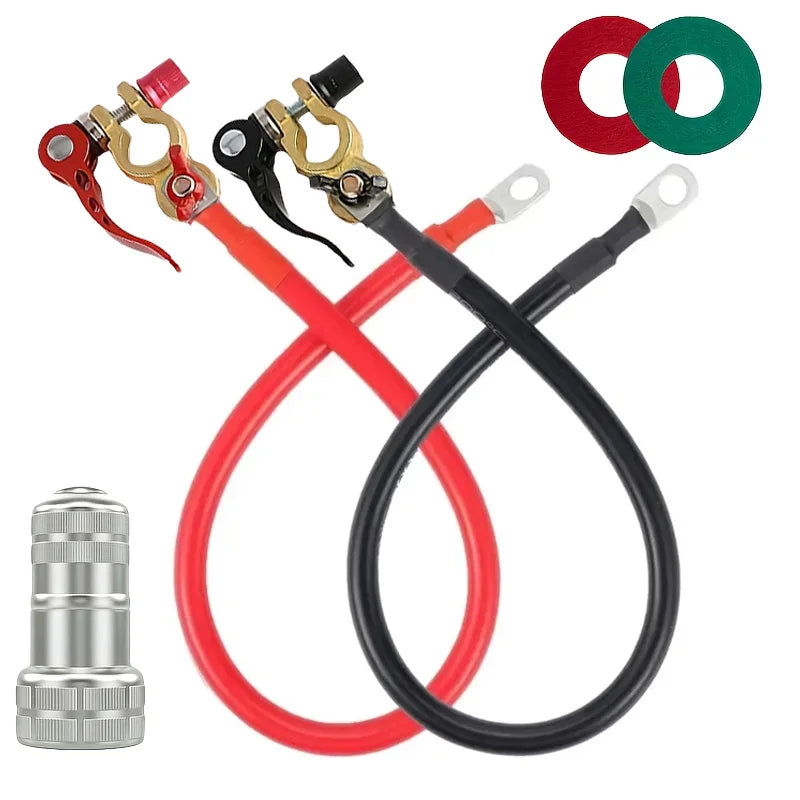 10/12 AWG Battery Inverter Cable Kit with Terminal Connector and Post Cleaner