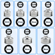 7-Piece Oil Filter Socket Set, 24-38mm, for Mercedes-Benz, BMW, VW and Audi