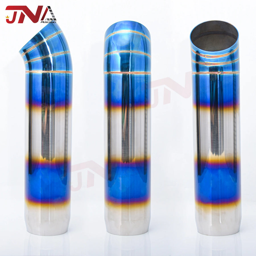 Universal High-Quality Stainless Steel Car Exhaust Pipe Muffler Tail Pipe 63mm-76mm for Modified Racing