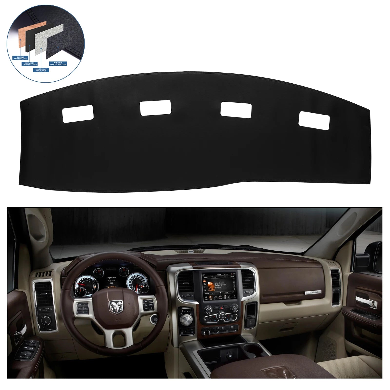 Dashboard Cover Mat for 2002–2005 Dodge Ram 1500
