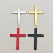 3D Metal Car Sticker Christian Cross Body Emblem Badge Decal for BMW Audi Honda Opel Ford Toyota Buick