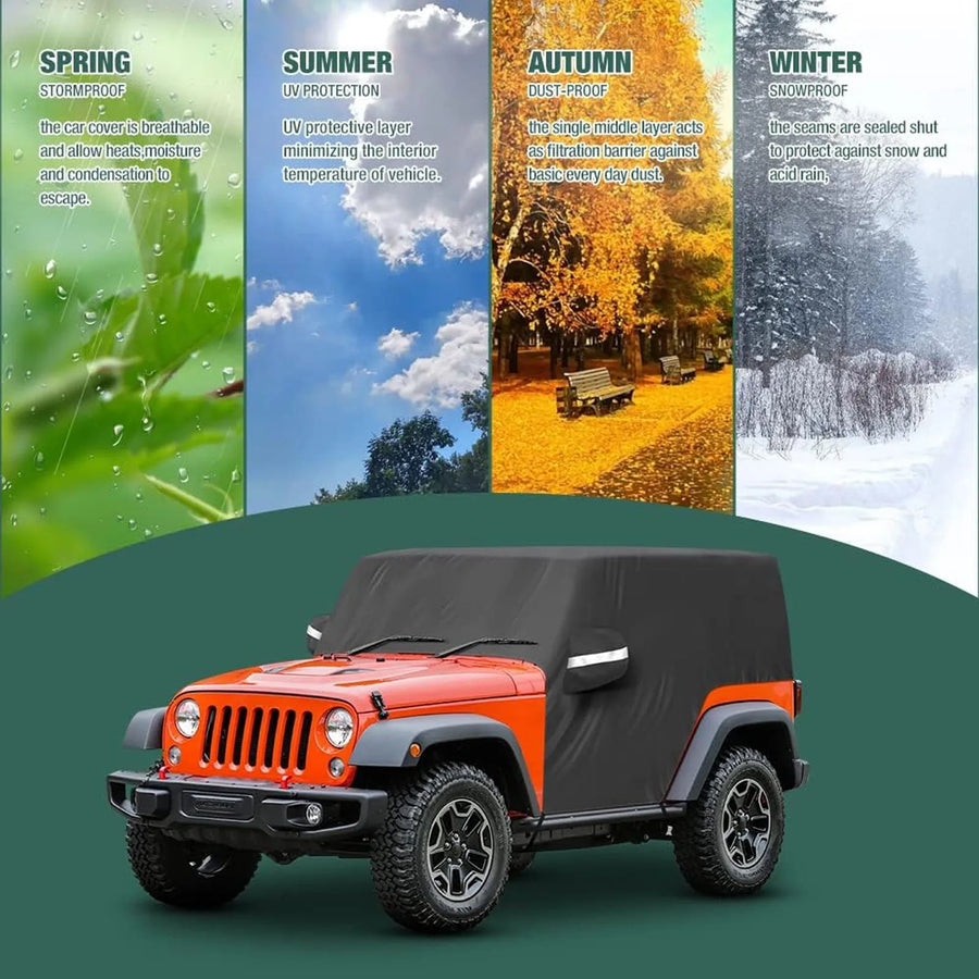 Jeep Wrangler 2-Door Six-Layer Half Cab Cover – 1987–2022