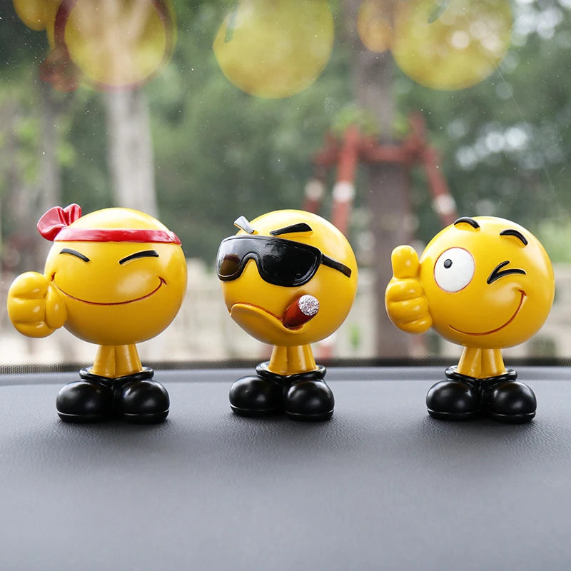 Cartoon Bobblehead Car Dashboard Ornament