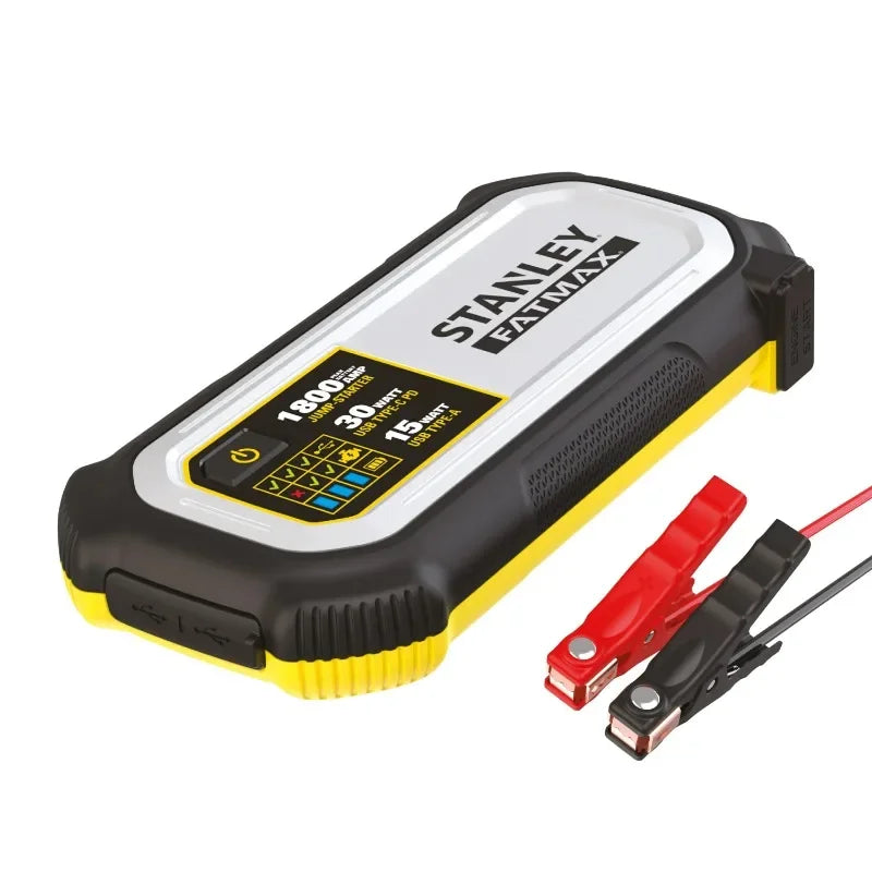 Stanley FATMAX 1800A Lithium Jump Starter with USB-C PD and LED Light