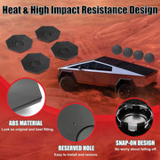 4-Piece Full Coverage Wheel Center Caps for Tesla Cybertruck Rust Resistant Removable ABS Hub