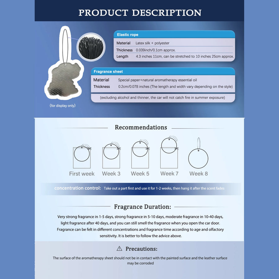 Pattern/Freesia Fresh Scent Car Air Freshener