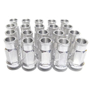 20-Piece 50 mm Aluminum Wheel Lug Nut Set – M12×1.25 or M12×1.5