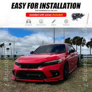 Rallye Red Front Bumper Lip for 2022–2024 Honda Civic