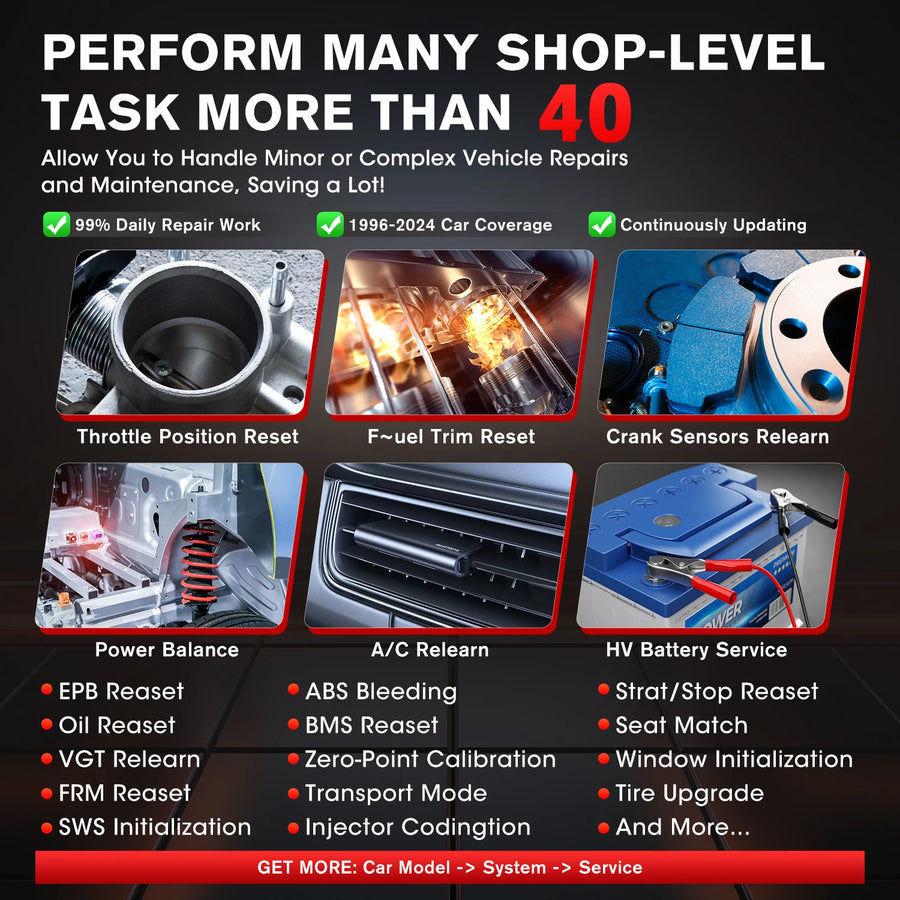 Autel MaxiCOM MK900BT Bluetooth Bidirectional OBD2 Scanner with 40+ Services