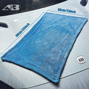 1300 GSM Gray & Blue Microfiber Car Drying Towel