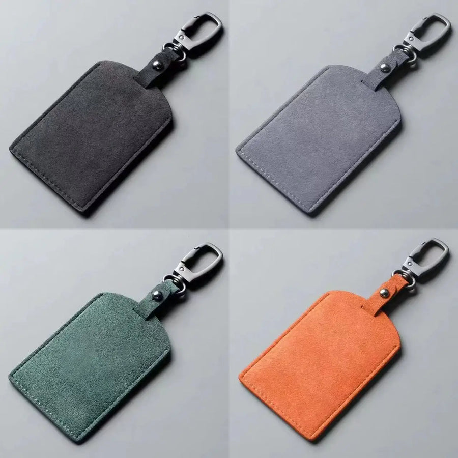 Key Card Case - Blank Card Holder with Embossed Leather for Men and Women - NFC Protection Case