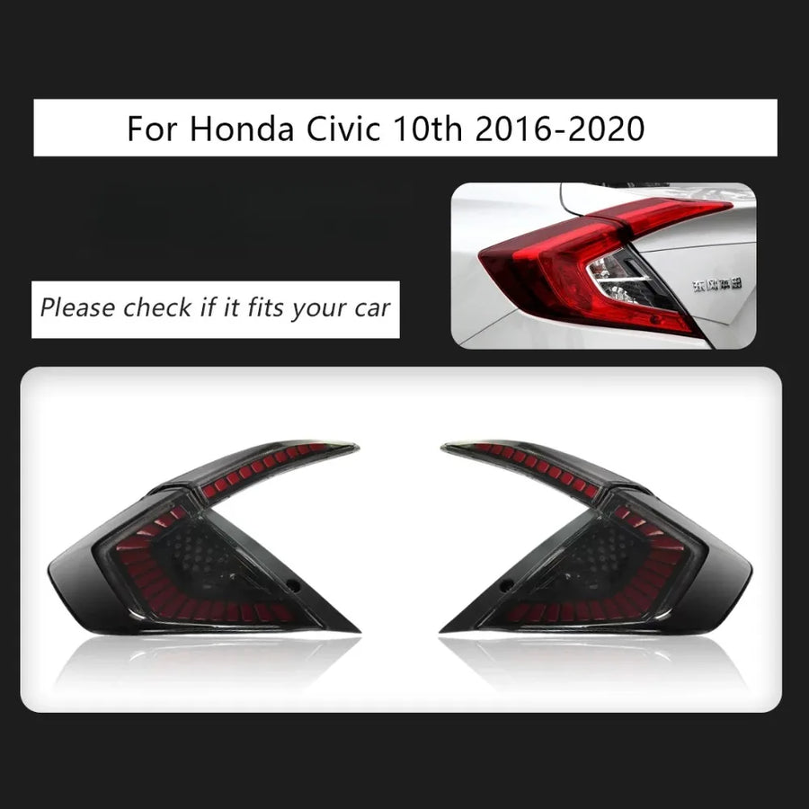 LED Tail Light Assembly Set for 2016–2020 Honda Civic