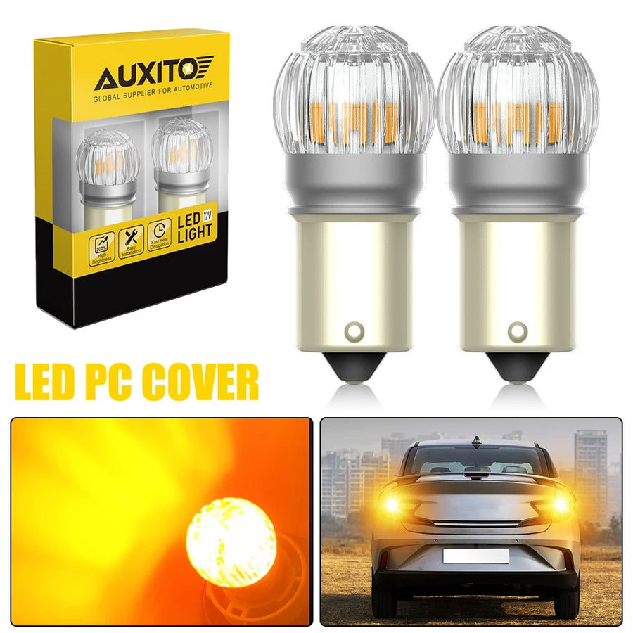 2-Piece 1156 LED Reverse/DRL Light Bulb – Amber/Yellow/White