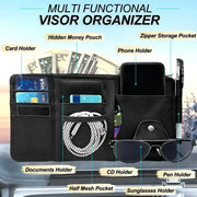 Sun Visor Organizer with Sunglasses & Card Pockets – 5 Colors